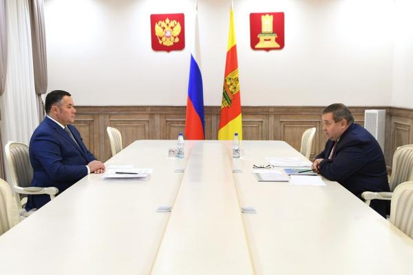 Губернатор Игорь Руденя провёл встречу с главой Конаковского района Олегом Лобановским.